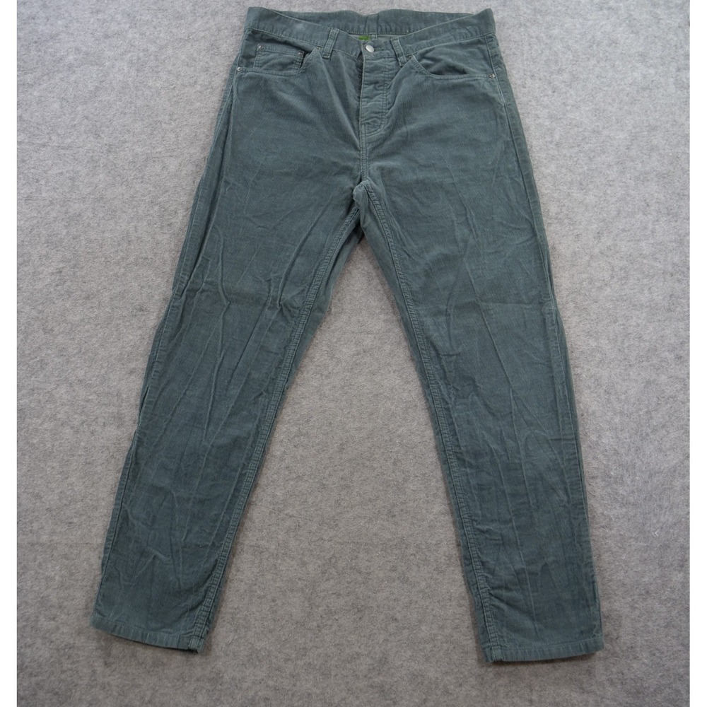 Carhartt WIP Pants Mens 32 Green Newel Corduroy Workwear Streetwear Gorpcore